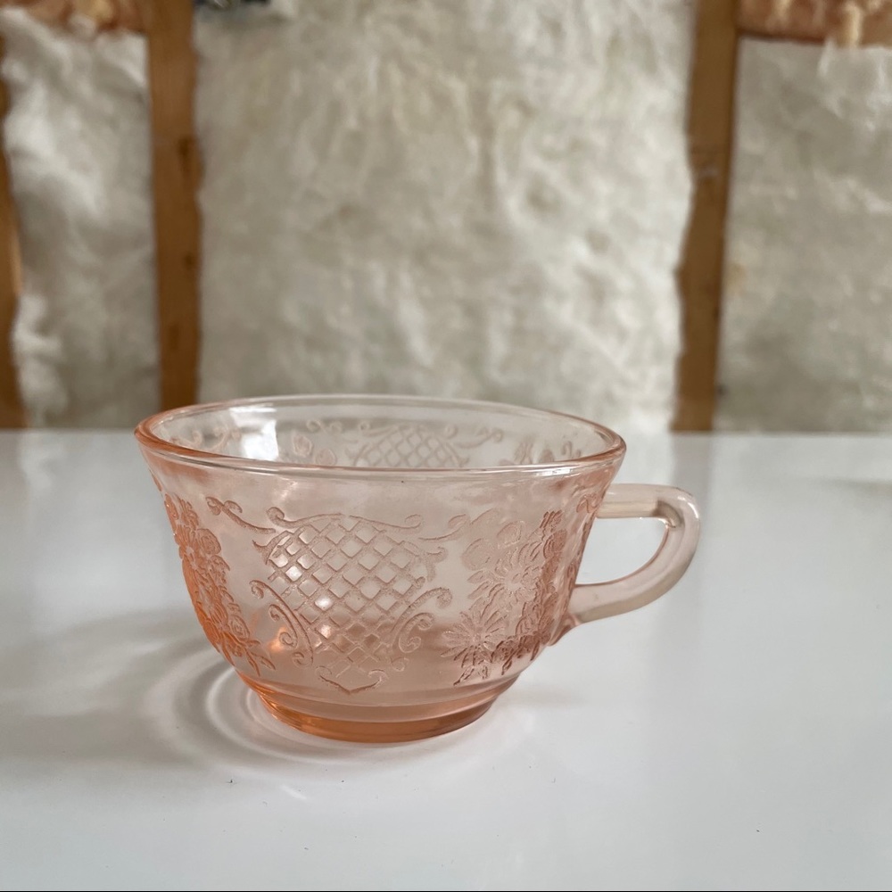Pink Depression Glass Cup
